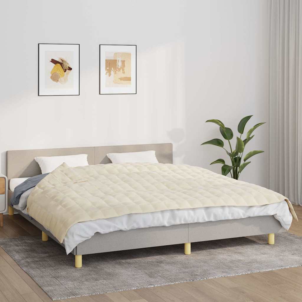 Verzwaringsdeken 155x220 cm 7 kg stof lichtcrèmekleurig is nu te koop bij PeponiXL, paradijselijk wonen!