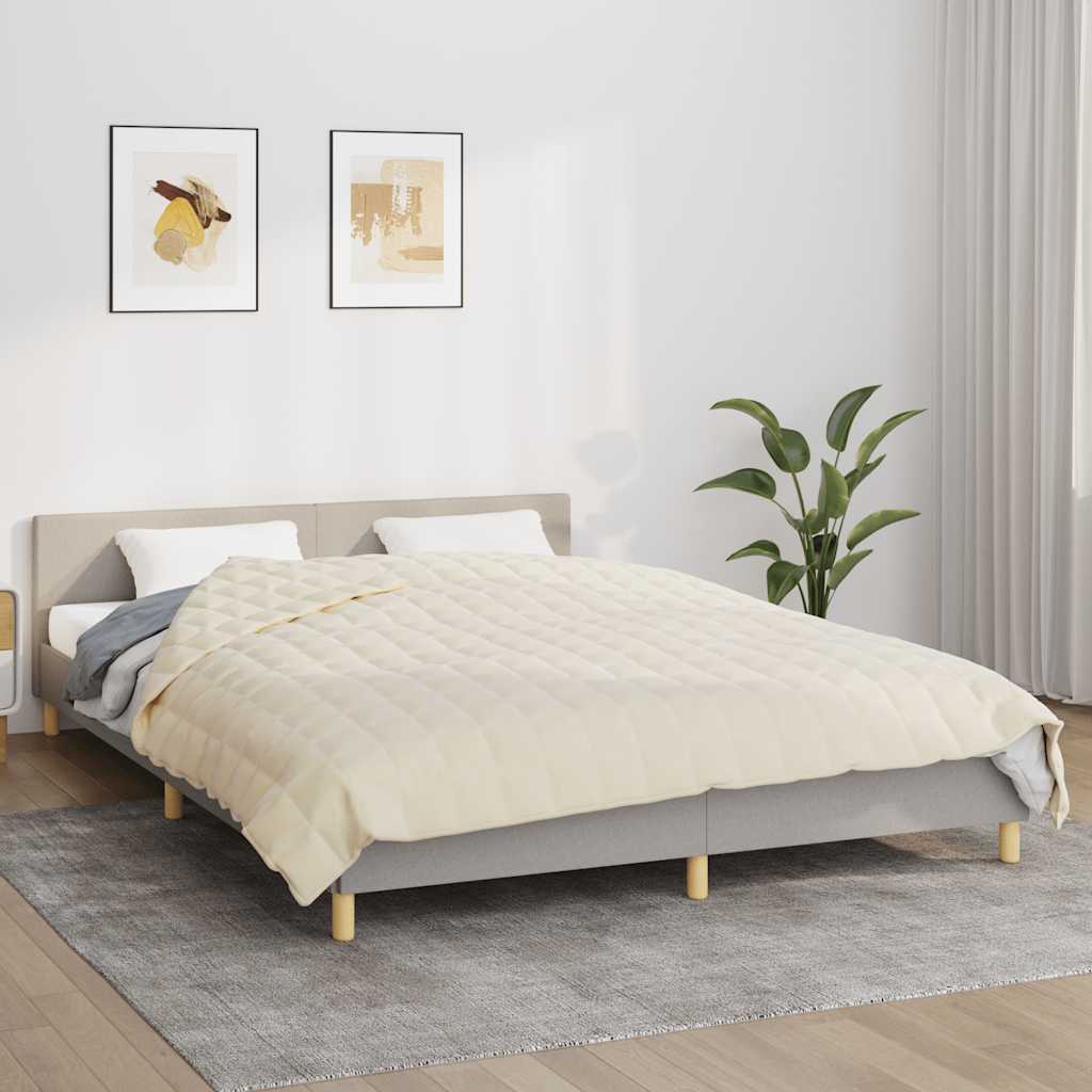 Verzwaringsdeken 200x200 cm 13 kg stof lichtcrèmekleurig is nu te koop bij PeponiXL, paradijselijk wonen!