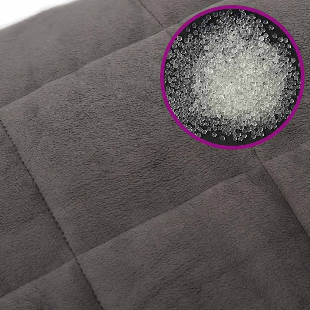Verzwaringsdeken met hoes 155x220 cm 7 kg stof grijs is nu te koop bij PeponiXL, paradijselijk wonen!