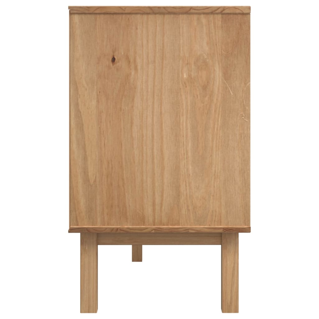Dressoir OTTA 114x43x73,5 cm massief grenenhout bruin en wit is nu te koop bij PeponiXL, paradijselijk wonen!
