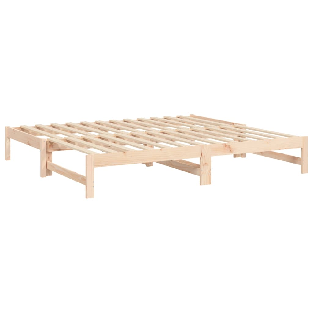 Slaapbank uitschuifbaar massief grenenhout 2x(90x190) cm is nu te koop bij PeponiXL, paradijselijk wonen!