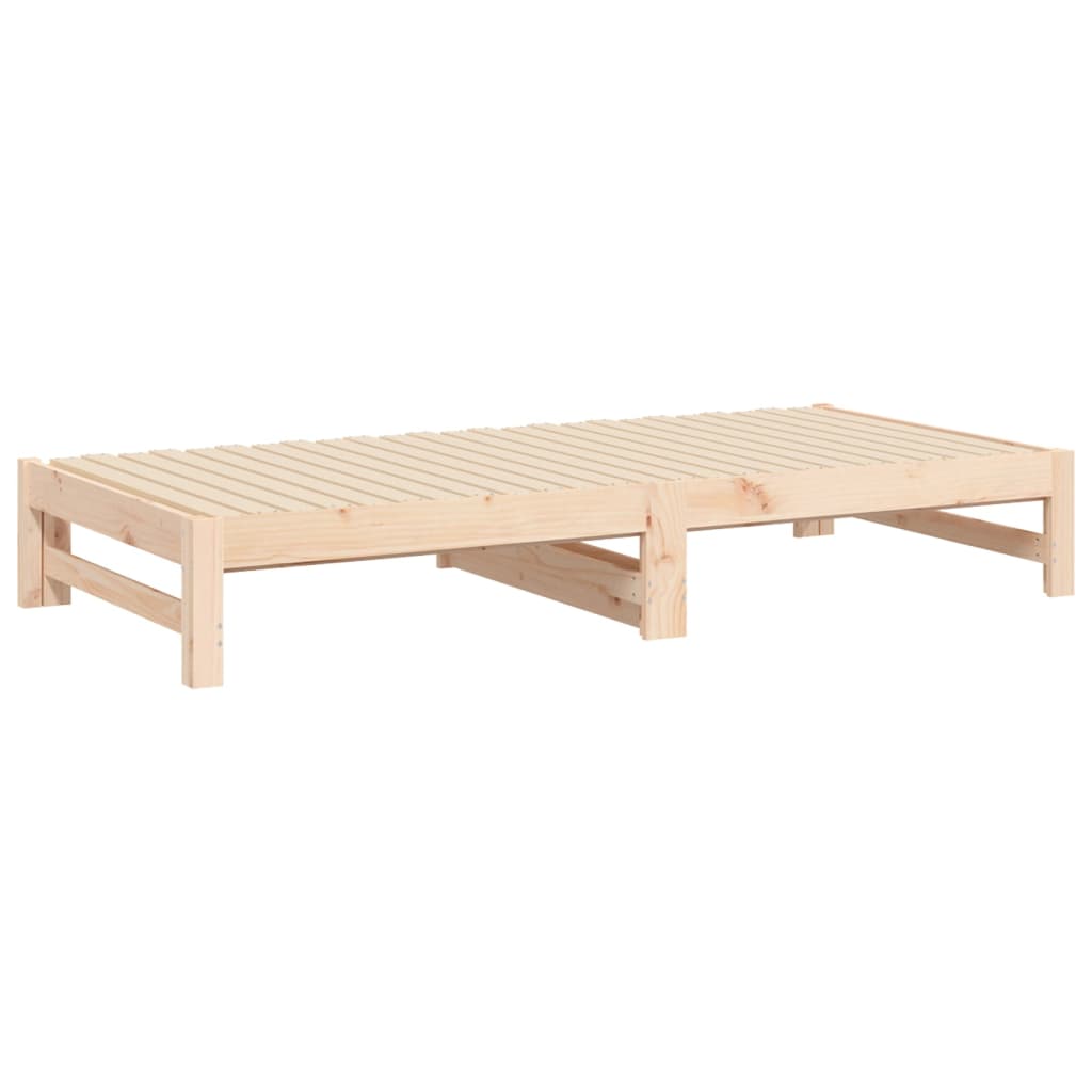 Slaapbank uitschuifbaar massief grenenhout 2x(90x190) cm is nu te koop bij PeponiXL, paradijselijk wonen!