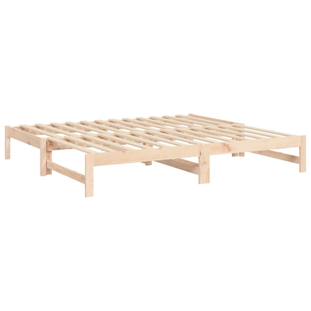 Slaapbank uitschuifbaar massief grenenhout 2x(75x190) cm is nu te koop bij PeponiXL, paradijselijk wonen!