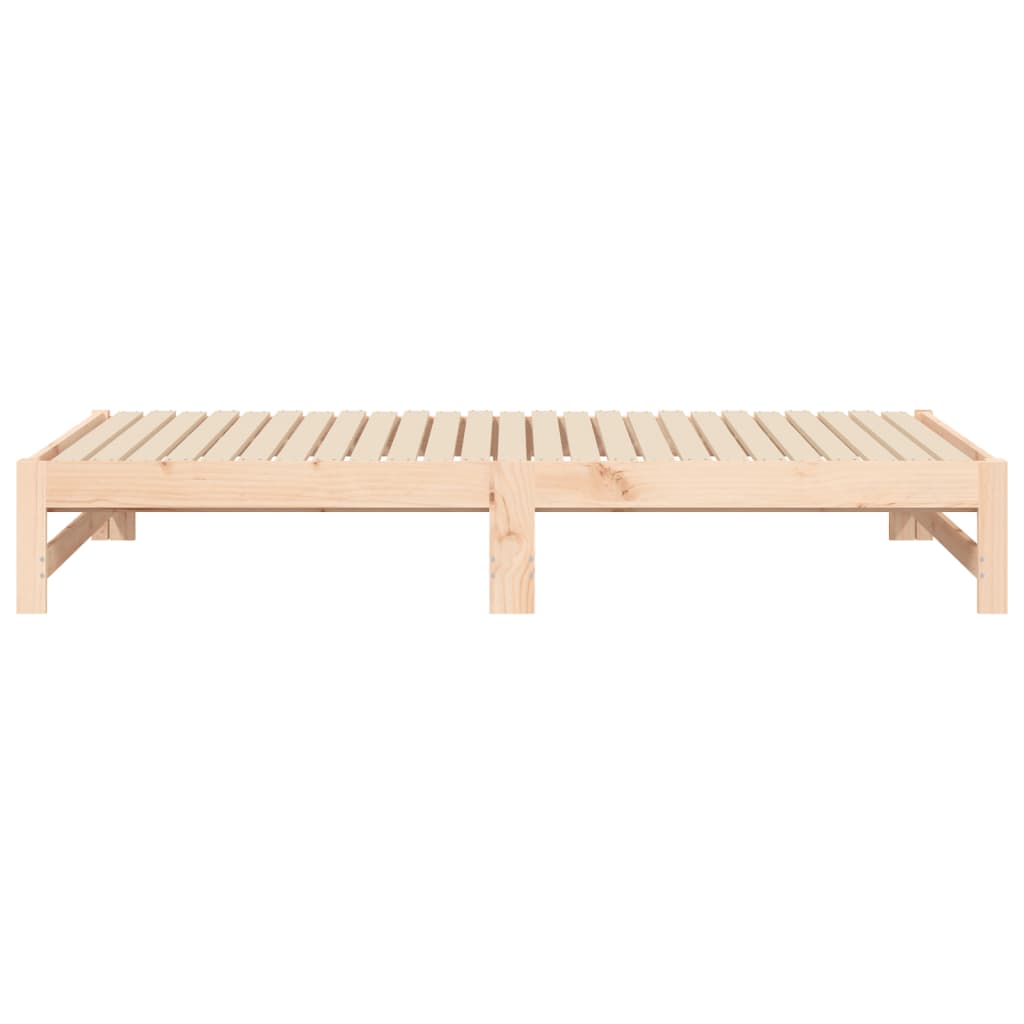 Slaapbank uitschuifbaar massief grenenhout 2x(75x190) cm is nu te koop bij PeponiXL, paradijselijk wonen!