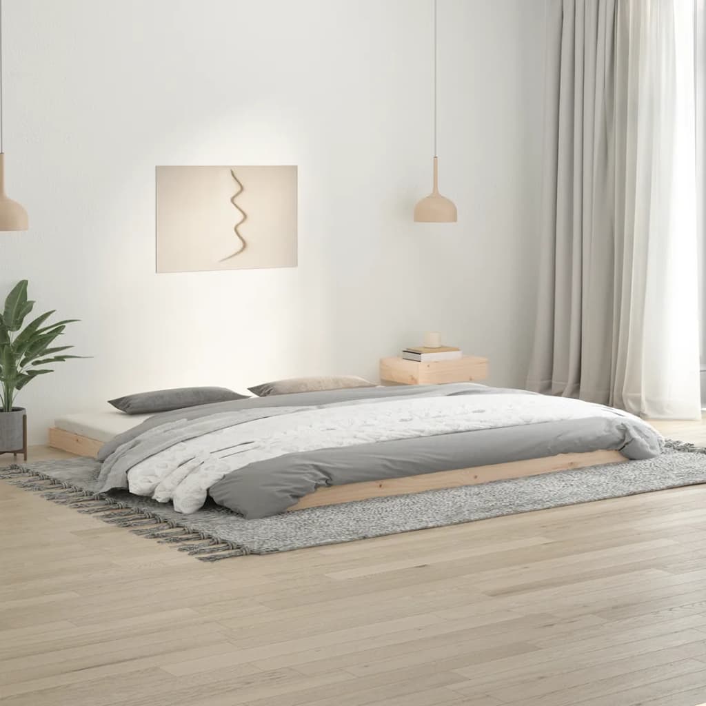 Bedframe massief grenenhout 200x200 cm is nu te koop bij PeponiXL, paradijselijk wonen!
