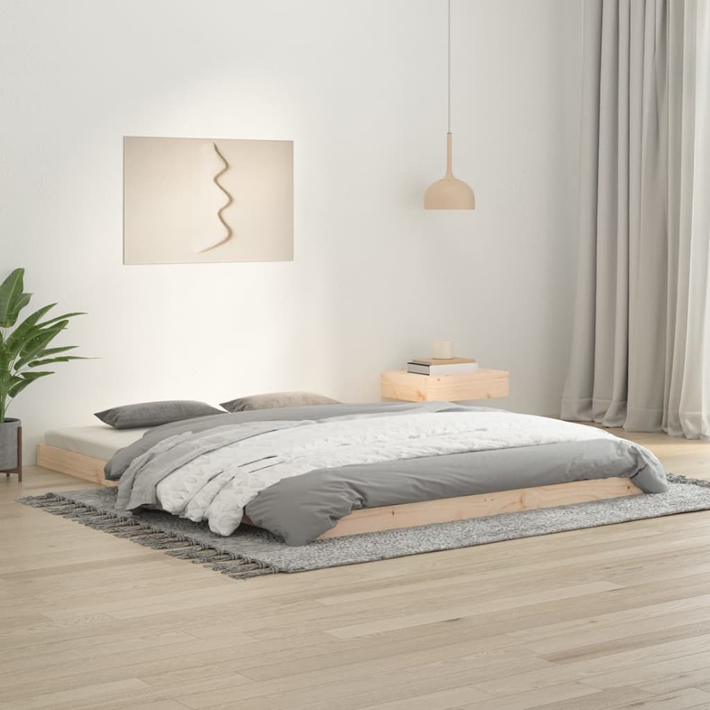 Bedframe massief grenenhout 150x200 cm is nu te koop bij PeponiXL, paradijselijk wonen!