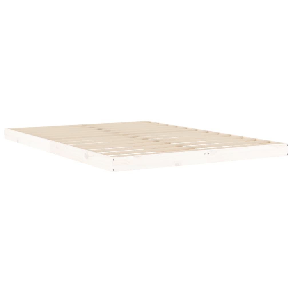 Bedframe massief grenenhout wit 140x200 cm is nu te koop bij PeponiXL, paradijselijk wonen!