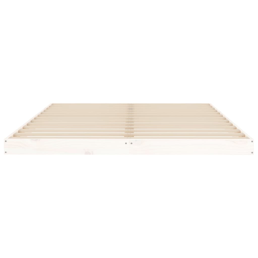 Bedframe massief grenenhout wit 140x200 cm is nu te koop bij PeponiXL, paradijselijk wonen!