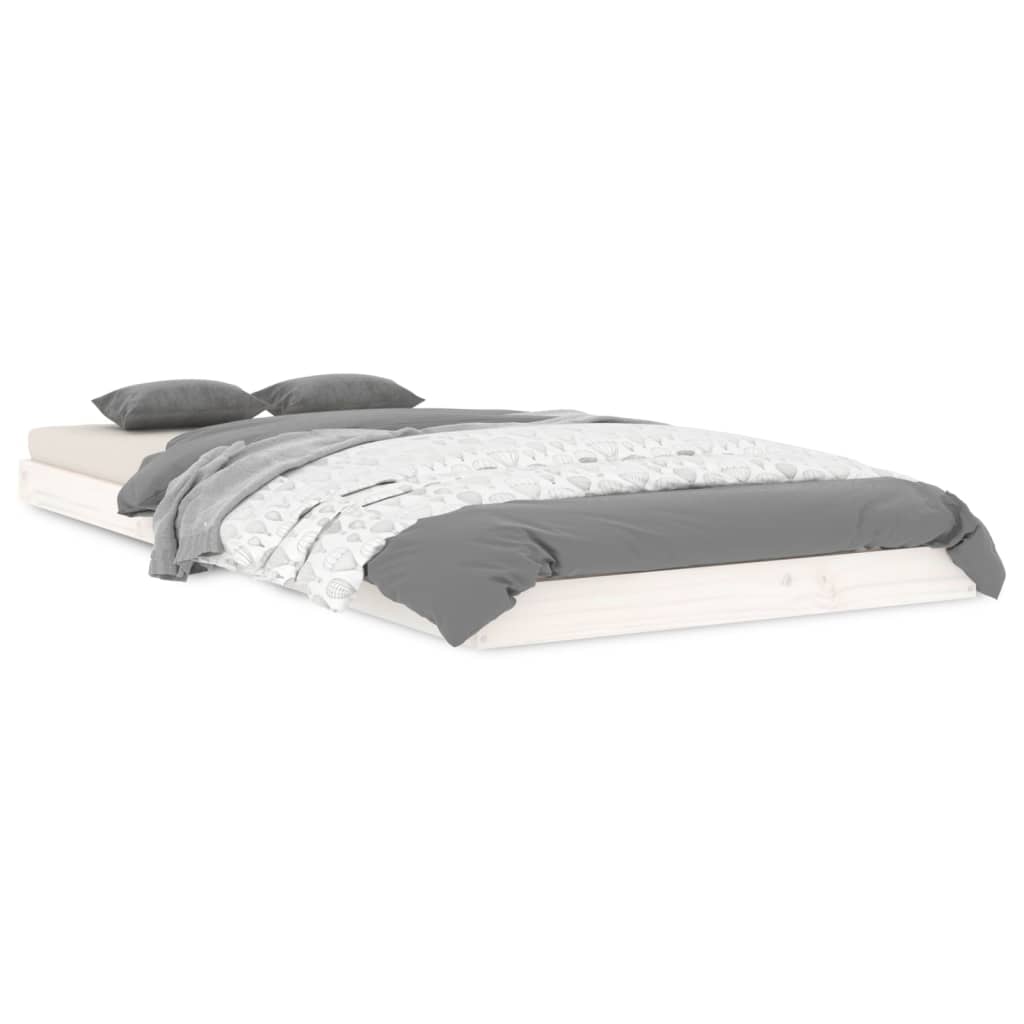 Bedframe massief grenenhout wit 90x200 cm is nu te koop bij PeponiXL, paradijselijk wonen!