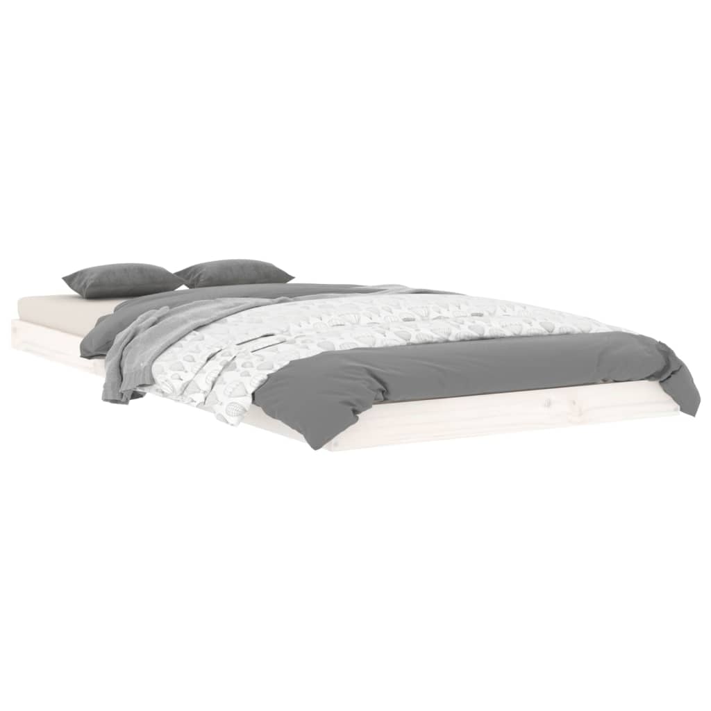 Bedframe massief grenenhout wit 90x200 cm is nu te koop bij PeponiXL, paradijselijk wonen!