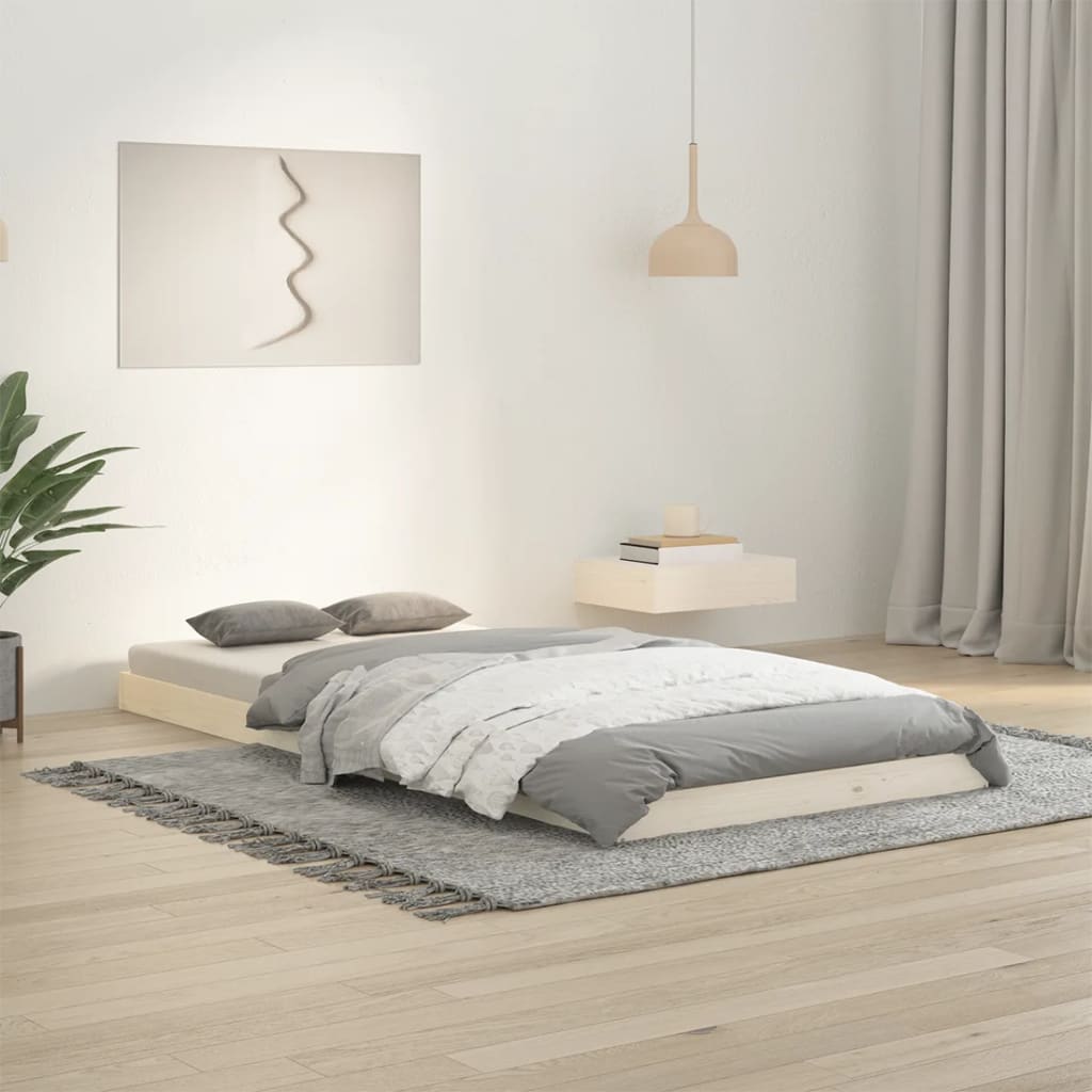 Bedframe massief grenenhout wit 90x200 cm is nu te koop bij PeponiXL, paradijselijk wonen!