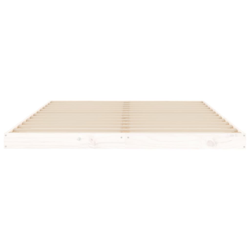 Bedframe massief grenenhout wit 135x190 cm is nu te koop bij PeponiXL, paradijselijk wonen!
