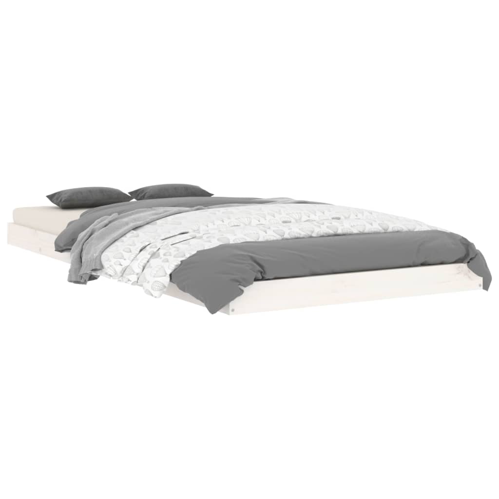 Bedframe massief grenenhout wit 90x190 cm is nu te koop bij PeponiXL, paradijselijk wonen!