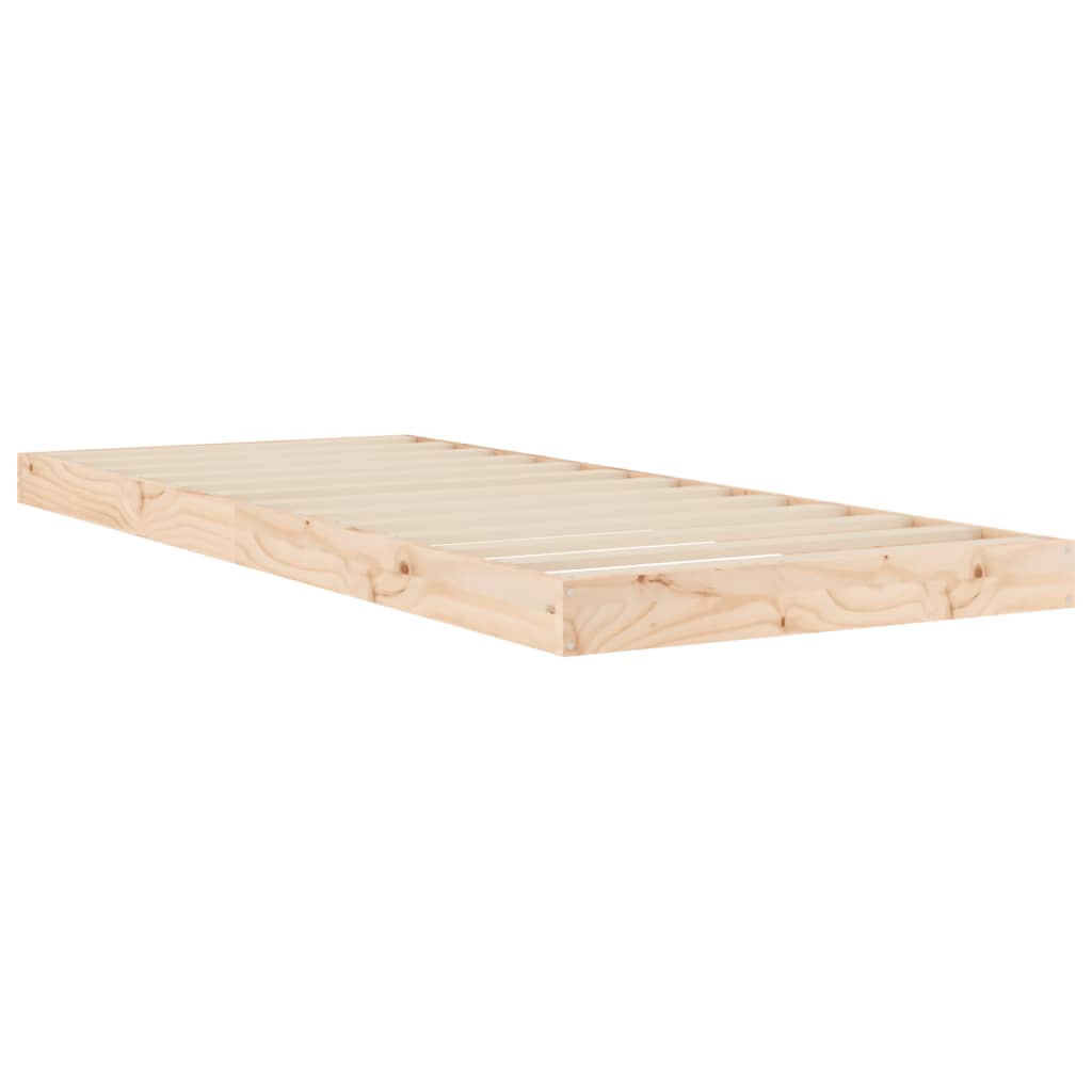 Bedframe massief grenenhout 75x190 cm is nu te koop bij PeponiXL, paradijselijk wonen!