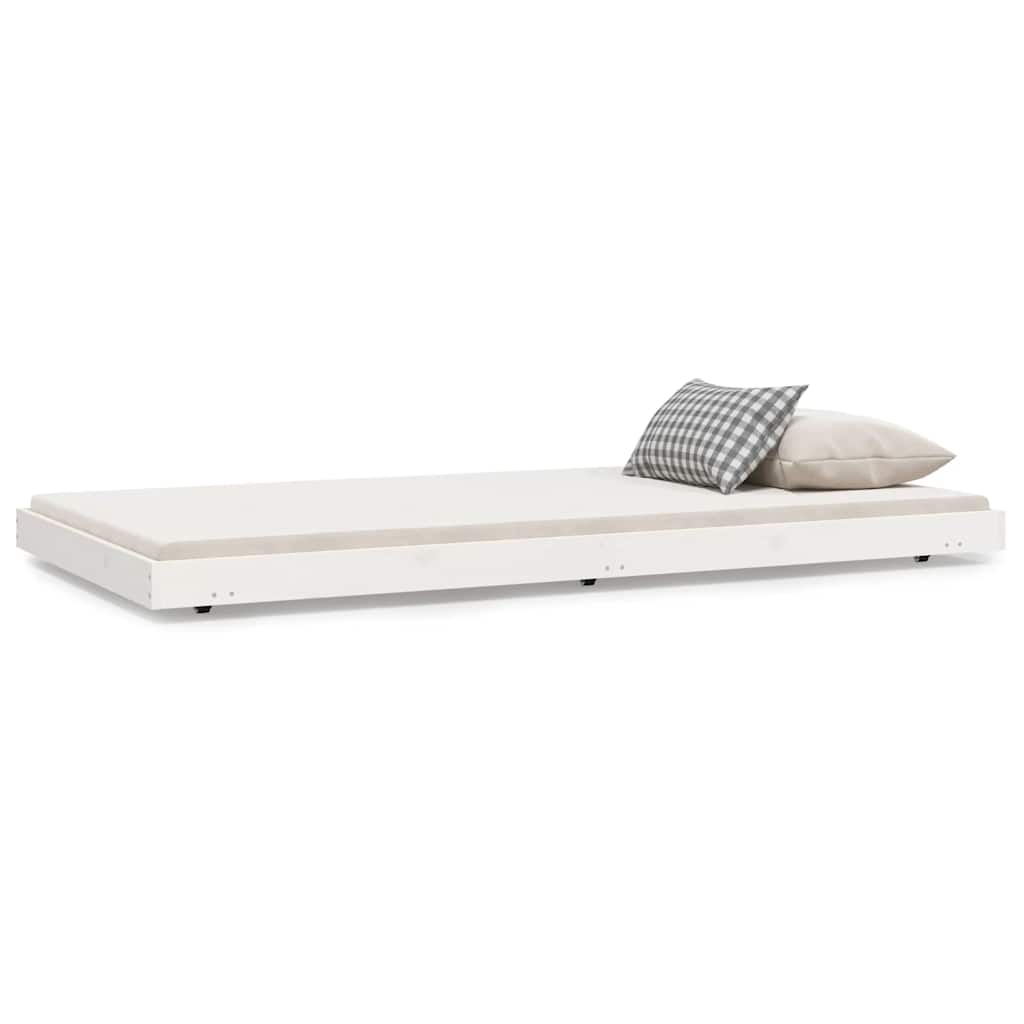 Bedframe zonder matras massief grenenhout wit 140x200 cm is nu te koop bij PeponiXL, paradijselijk wonen!
