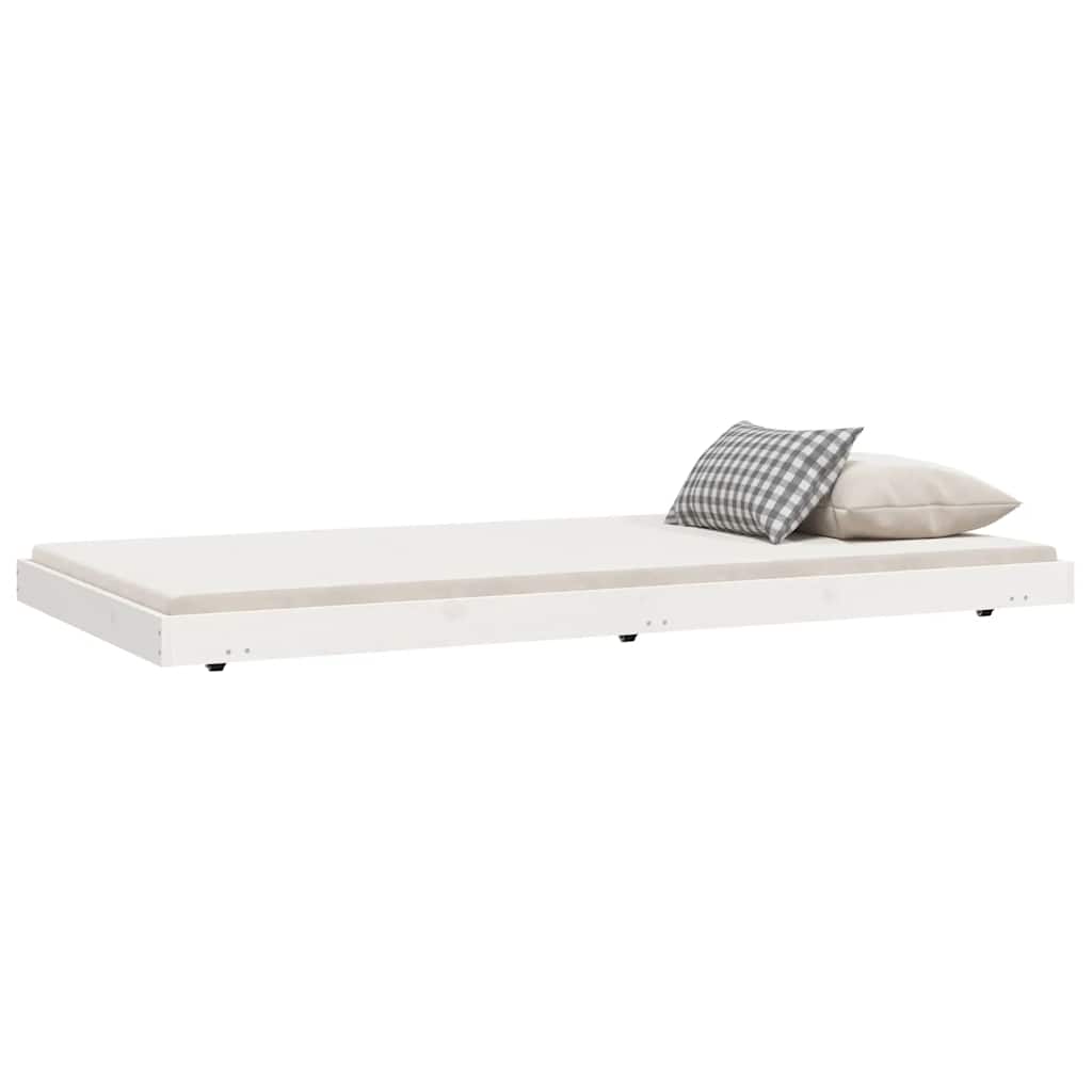 Bedframe zonder matras massief grenenhout wit 140x200 cm is nu te koop bij PeponiXL, paradijselijk wonen!