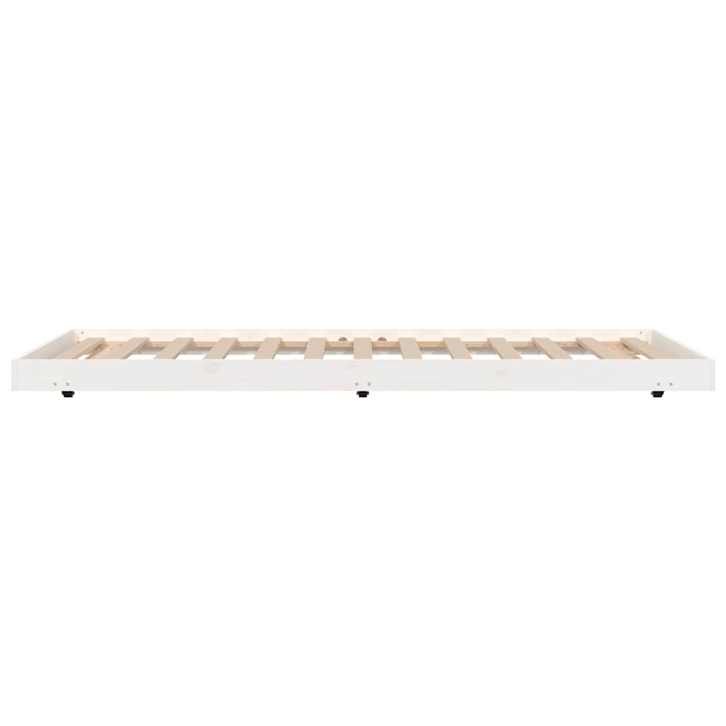 Bedframe zonder matras massief grenenhout wit 140x200 cm is nu te koop bij PeponiXL, paradijselijk wonen!