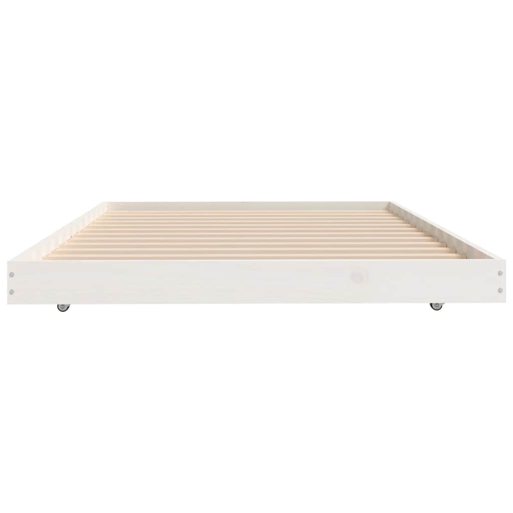 Bedframe zonder matras massief grenenhout wit 140x200 cm is nu te koop bij PeponiXL, paradijselijk wonen!