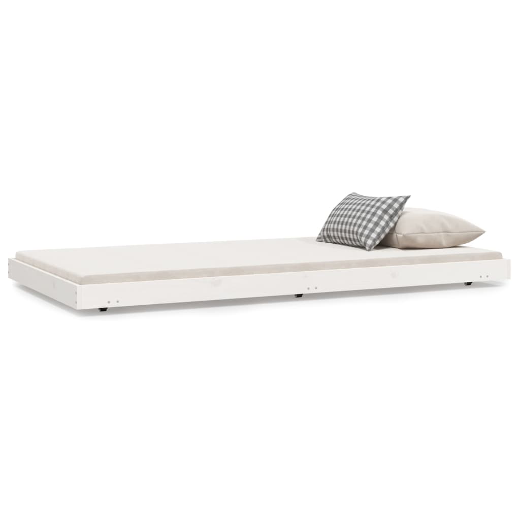 Bedframe zonder matras massief grenenhout wit 90x200 cm is nu te koop bij PeponiXL, paradijselijk wonen!