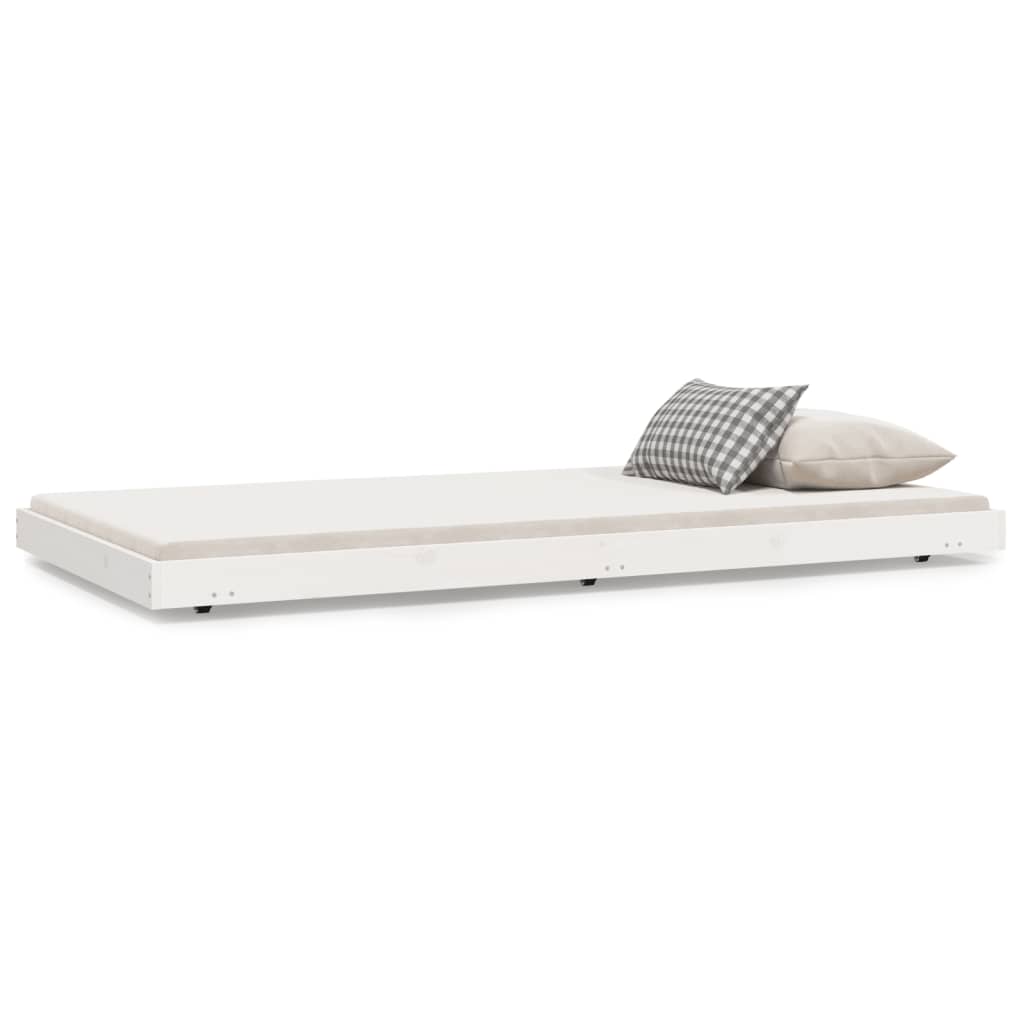 Bedframe zonder matras massief grenenhout wit 80x200 cm is nu te koop bij PeponiXL, paradijselijk wonen!