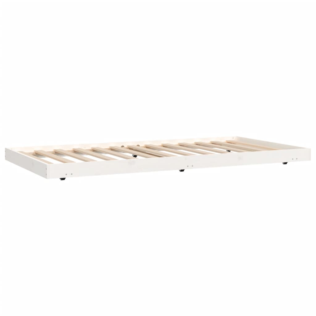 Bedframe zonder matras massief grenenhout wit 80x200 cm is nu te koop bij PeponiXL, paradijselijk wonen!