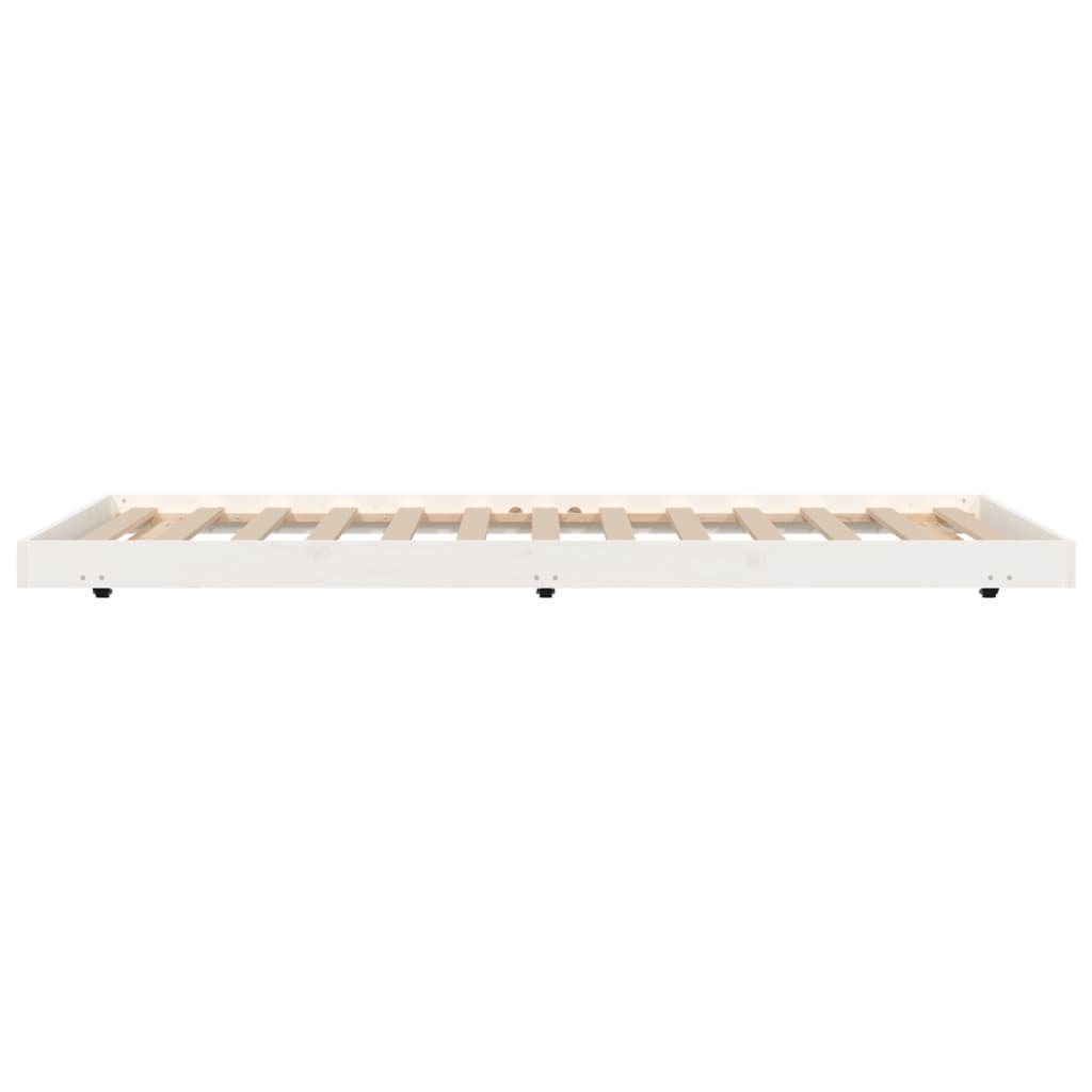 Bedframe zonder matras massief grenenhout wit 80x200 cm is nu te koop bij PeponiXL, paradijselijk wonen!