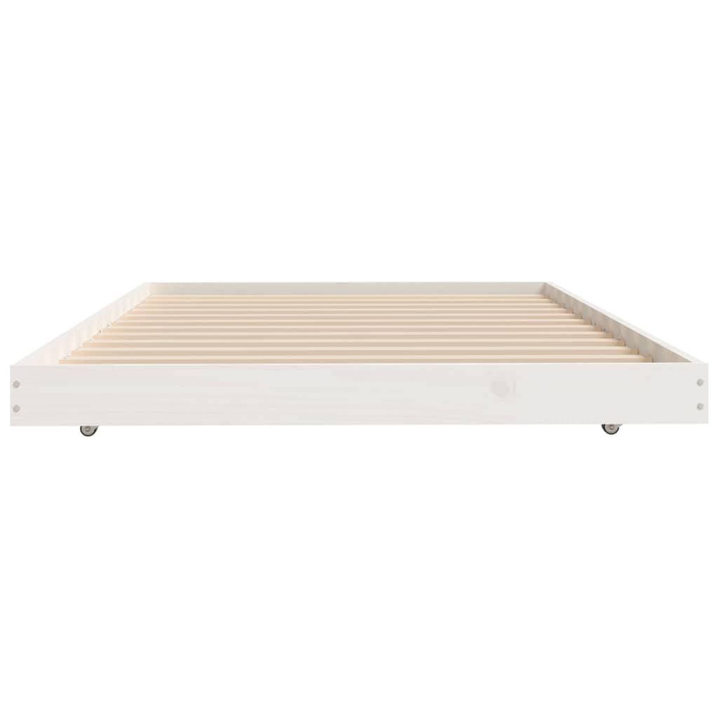 Bedframe zonder matras massief grenenhout wit 80x200 cm is nu te koop bij PeponiXL, paradijselijk wonen!