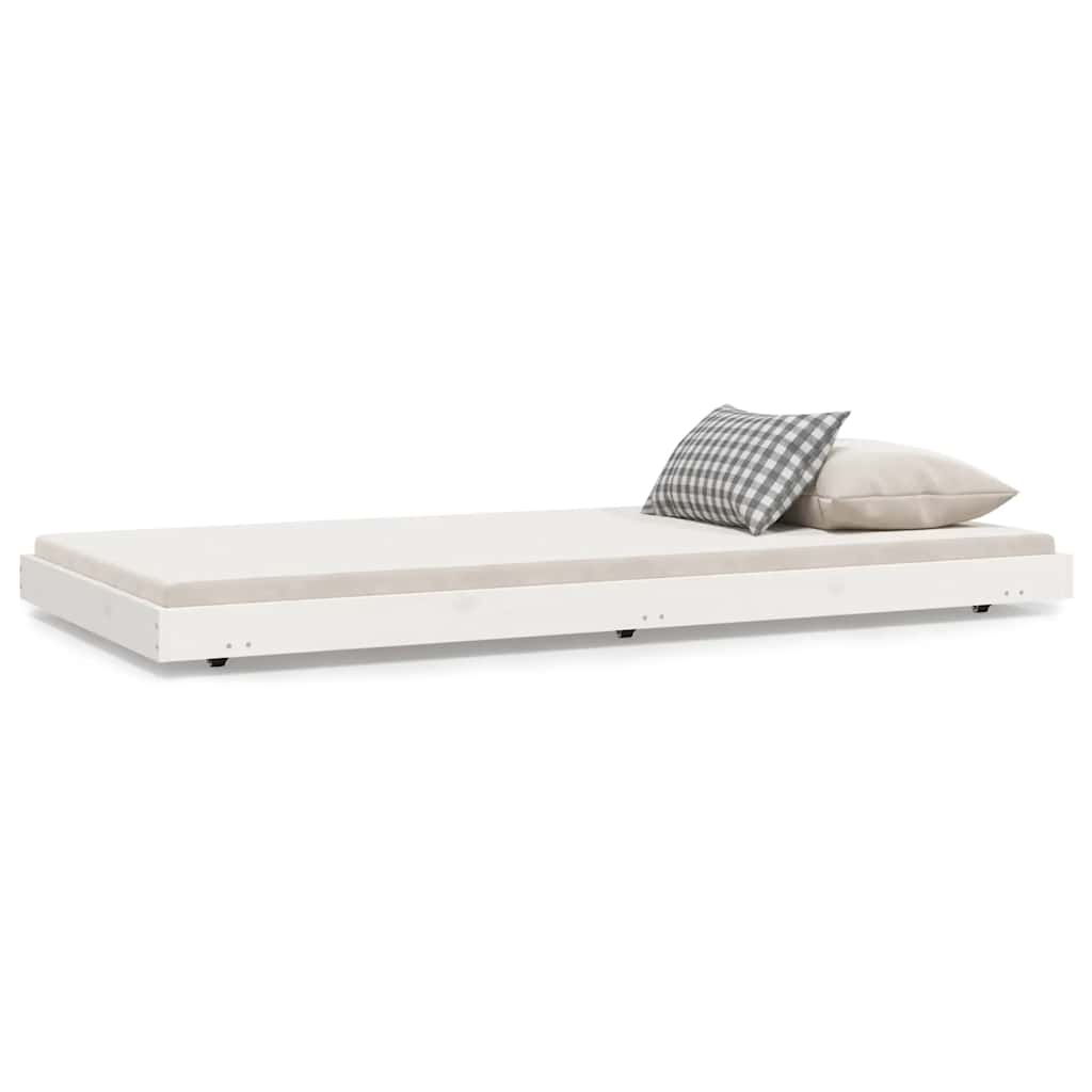 Bedframe zonder matras massief grenenhout wit 90x190 cm is nu te koop bij PeponiXL, paradijselijk wonen!