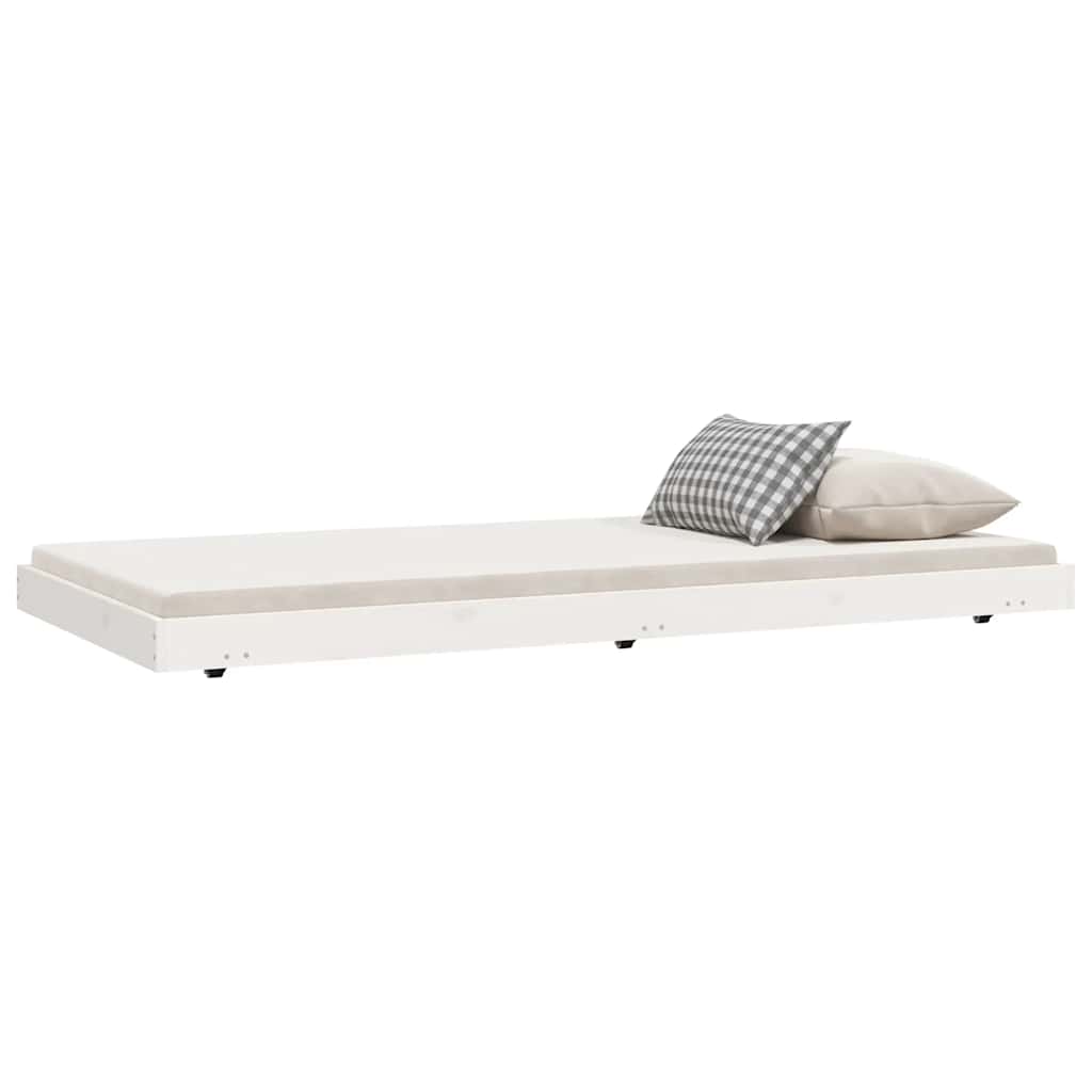 Bedframe zonder matras massief grenenhout wit 90x190 cm is nu te koop bij PeponiXL, paradijselijk wonen!