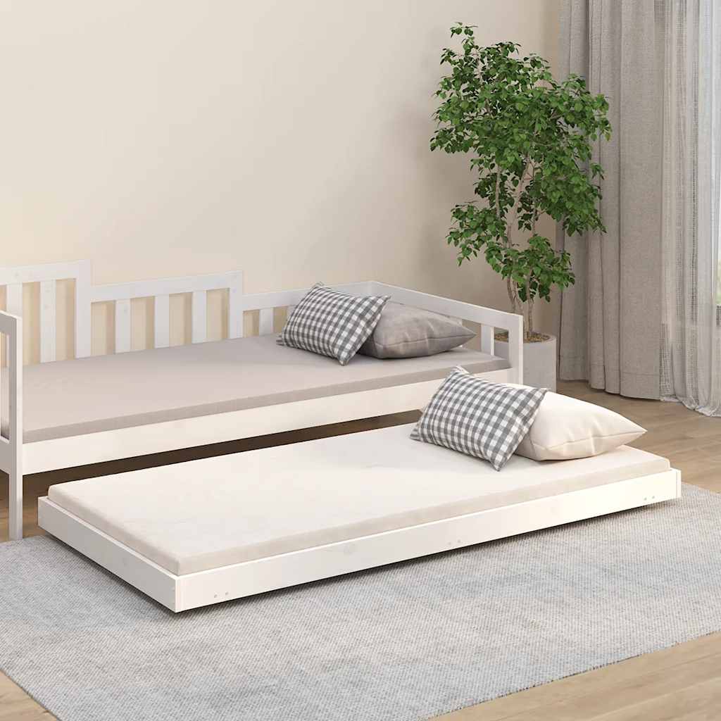 Bedframe zonder matras massief grenenhout wit 90x190 cm is nu te koop bij PeponiXL, paradijselijk wonen!