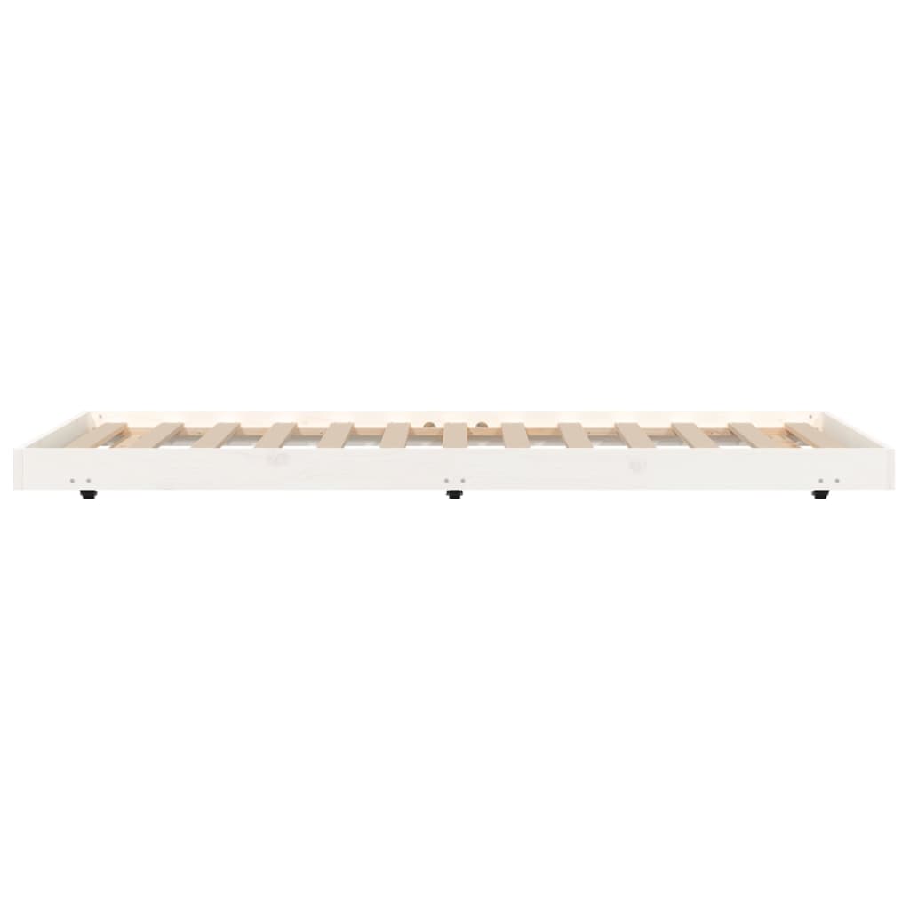 Bedframe zonder matras massief grenenhout wit 75x190 cm is nu te koop bij PeponiXL, paradijselijk wonen!