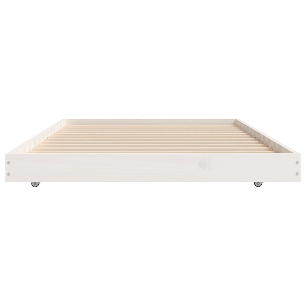 Bedframe zonder matras massief grenenhout wit 75x190 cm is nu te koop bij PeponiXL, paradijselijk wonen!