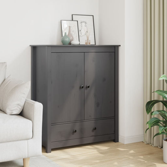 Hoge kast 83x41,5x100 cm massief grenenhout grijs is nu te koop bij PeponiXL, paradijselijk wonen!
