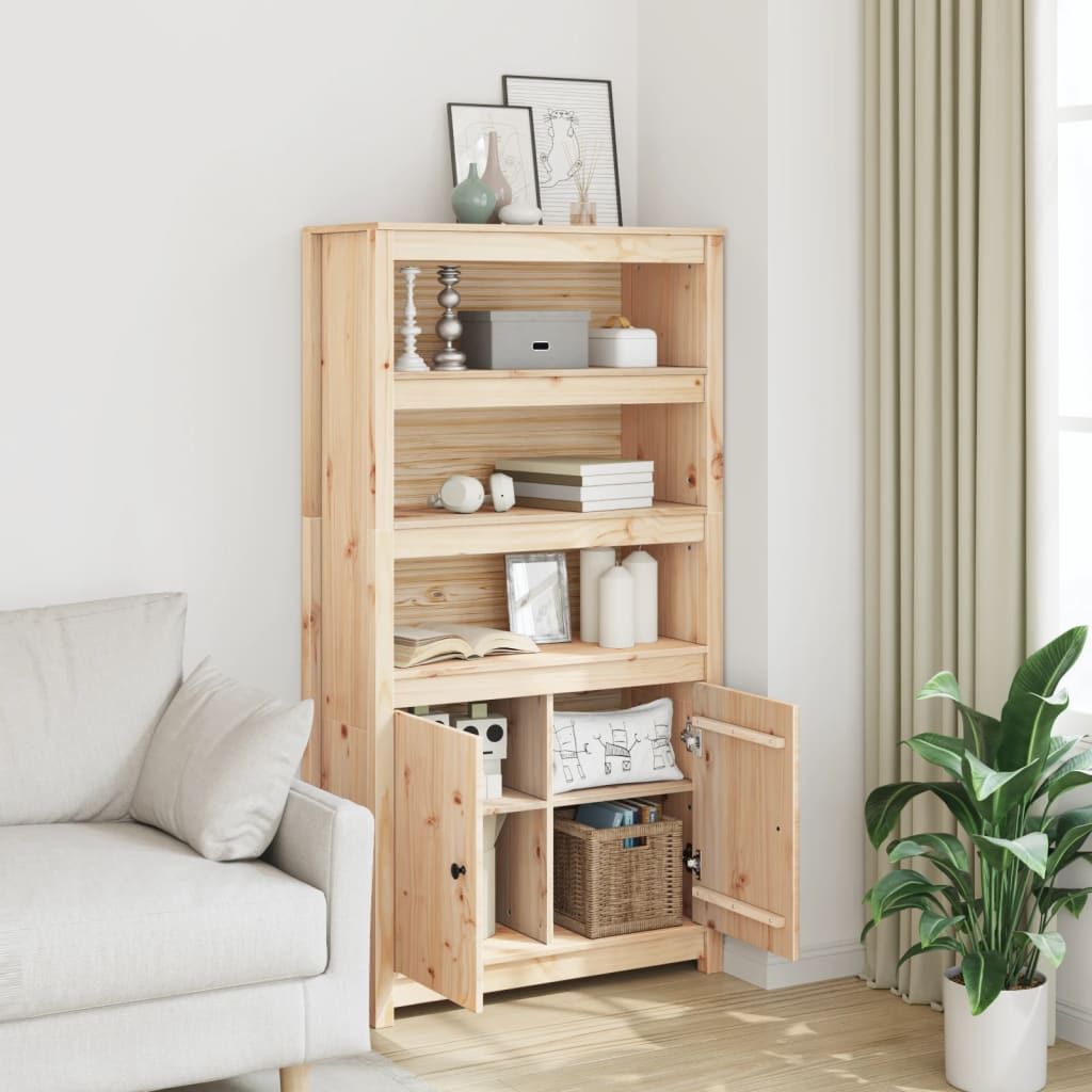 Hoge kast 80x35x154 cm massief grenenhout is nu te koop bij PeponiXL, paradijselijk wonen!