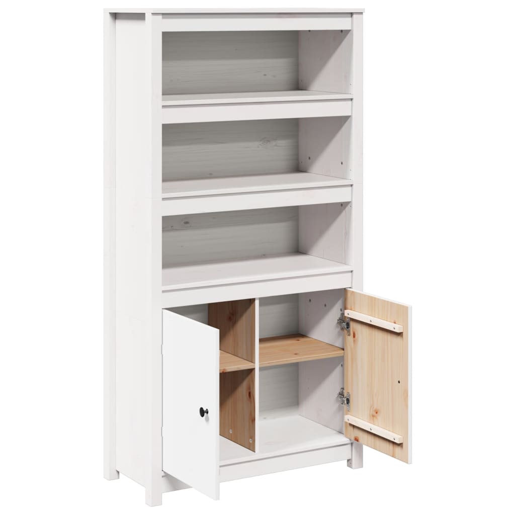 Hoge kast 80x35x154 cm massief grenenhout wit is nu te koop bij PeponiXL, paradijselijk wonen!