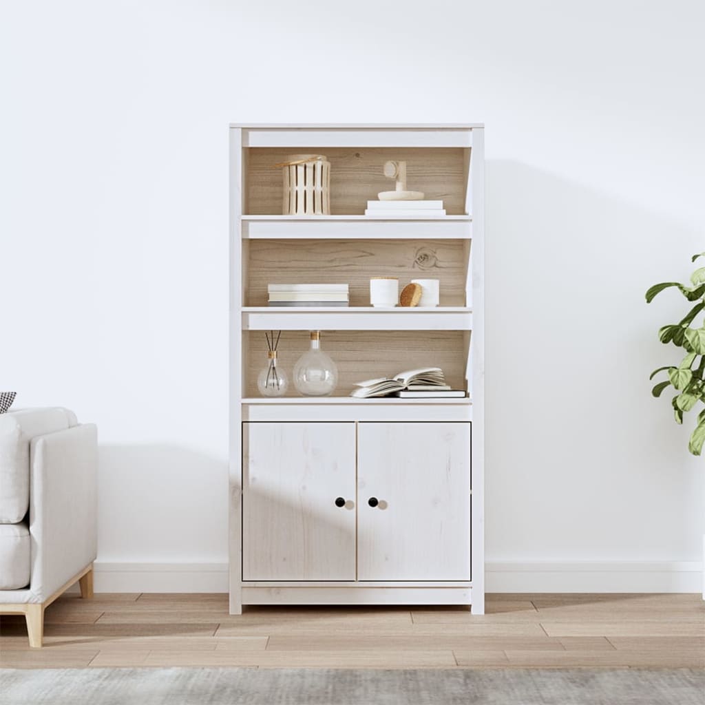Hoge kast 80x35x154 cm massief grenenhout wit is nu te koop bij PeponiXL, paradijselijk wonen!