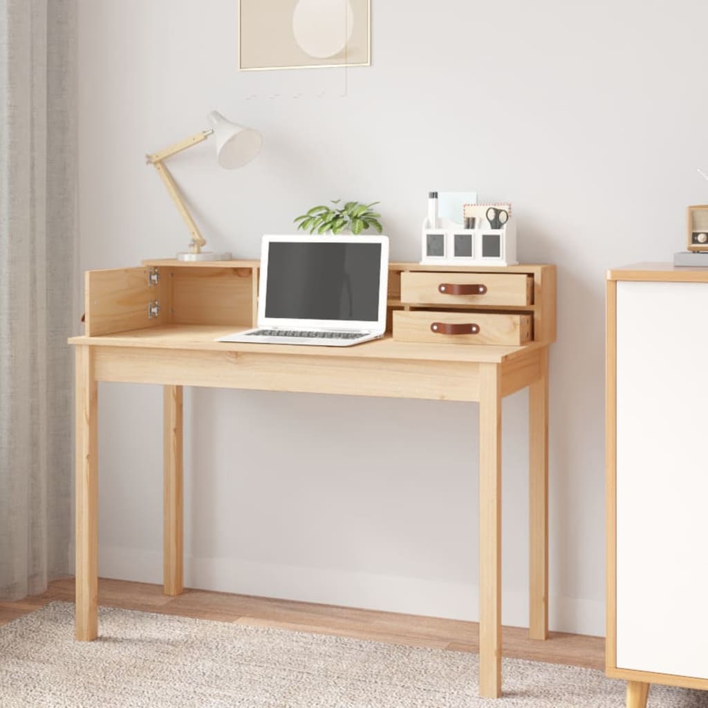 Bureau 110x50x93 cm massief grenenhout is nu te koop bij PeponiXL, paradijselijk wonen!