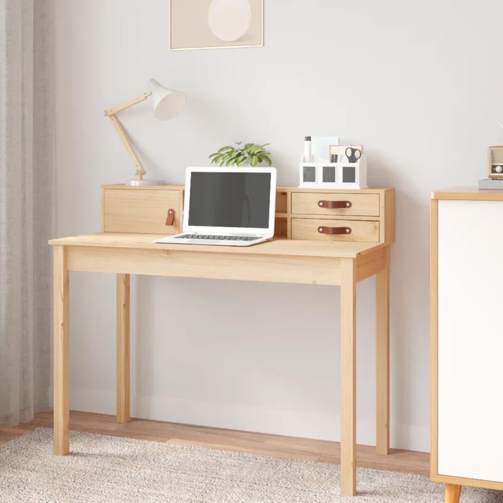 Bureau 110x50x93 cm massief grenenhout is nu te koop bij PeponiXL, paradijselijk wonen!