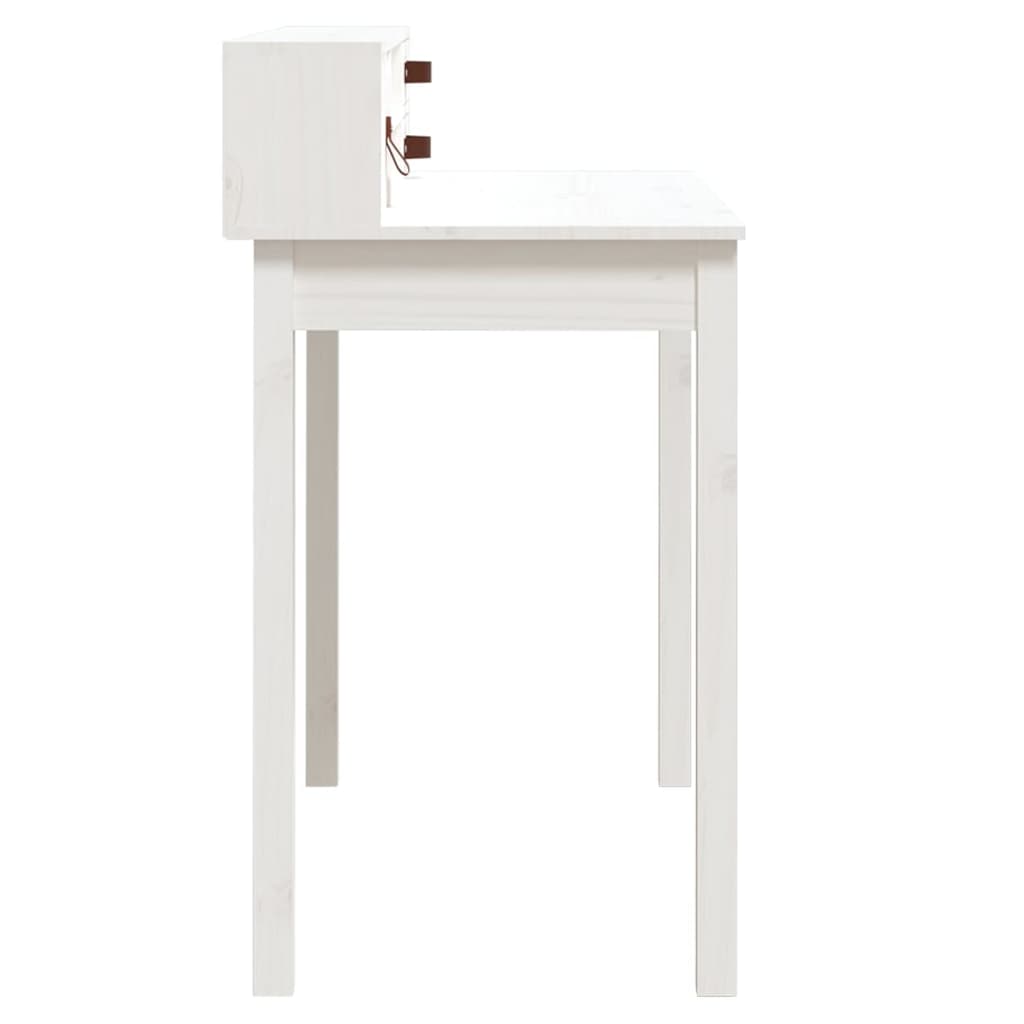 Bureau 110x50x93 cm massief grenenhout wit is nu te koop bij PeponiXL, paradijselijk wonen!