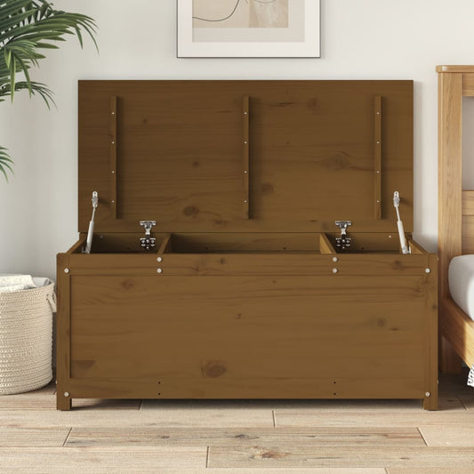 Opbergbox honingbruin 110x50x45,5 cm massief grenenhout is nu te koop bij PeponiXL, paradijselijk wonen!