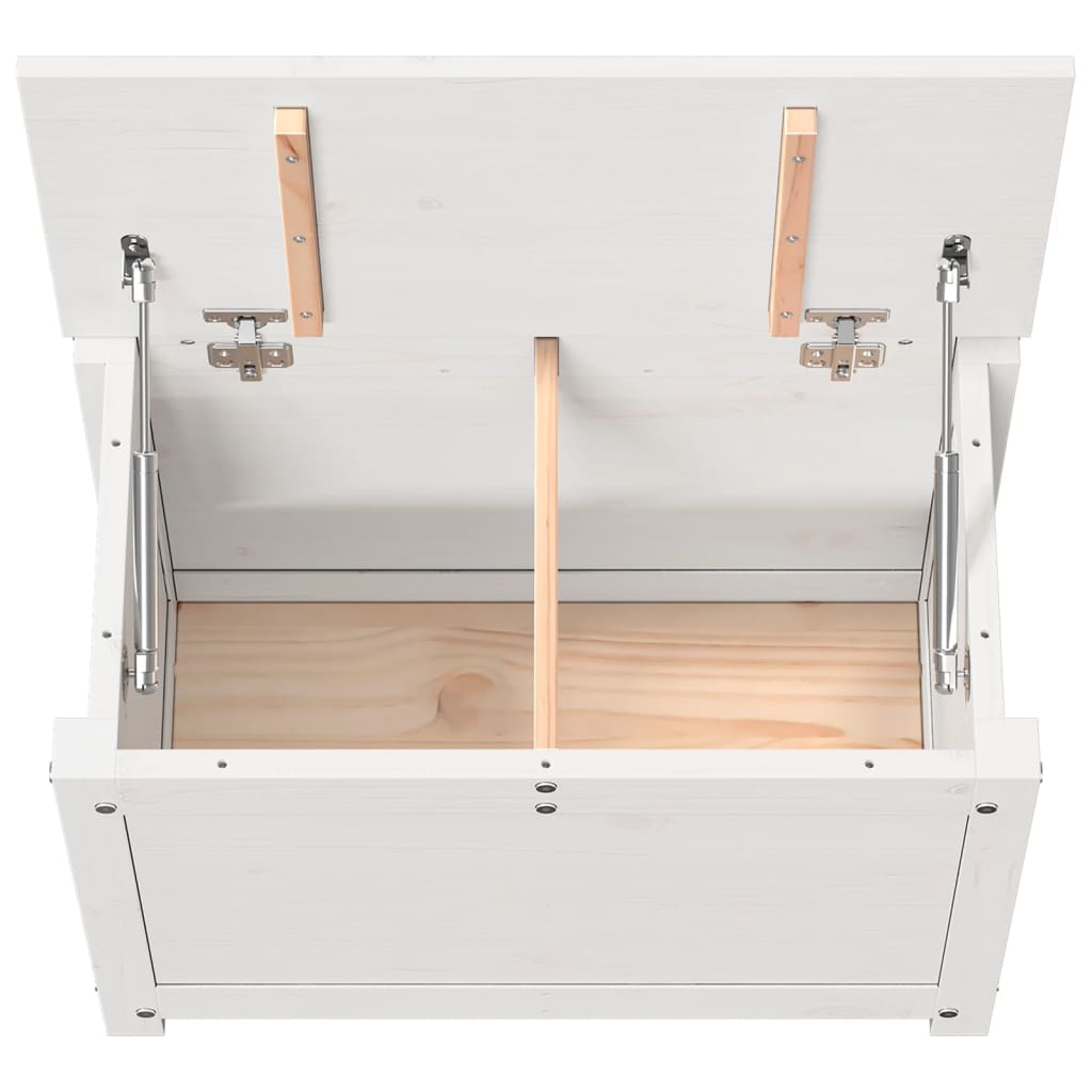 Opbergbox wit 60x32x45,5 cm massief grenenhout is nu te koop bij PeponiXL, paradijselijk wonen!