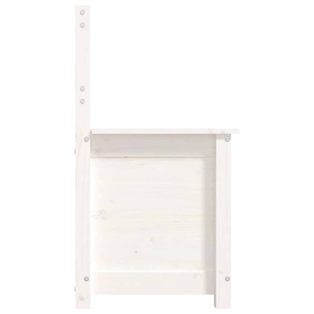 Bankje 80x41x77 cm massief grenenhout wit is nu te koop bij PeponiXL, paradijselijk wonen!