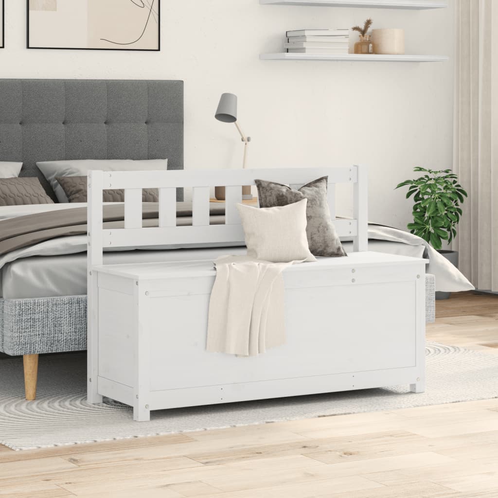 Bankje 110x41x76,5 cm massief grenenhout wit is nu te koop bij PeponiXL, paradijselijk wonen!