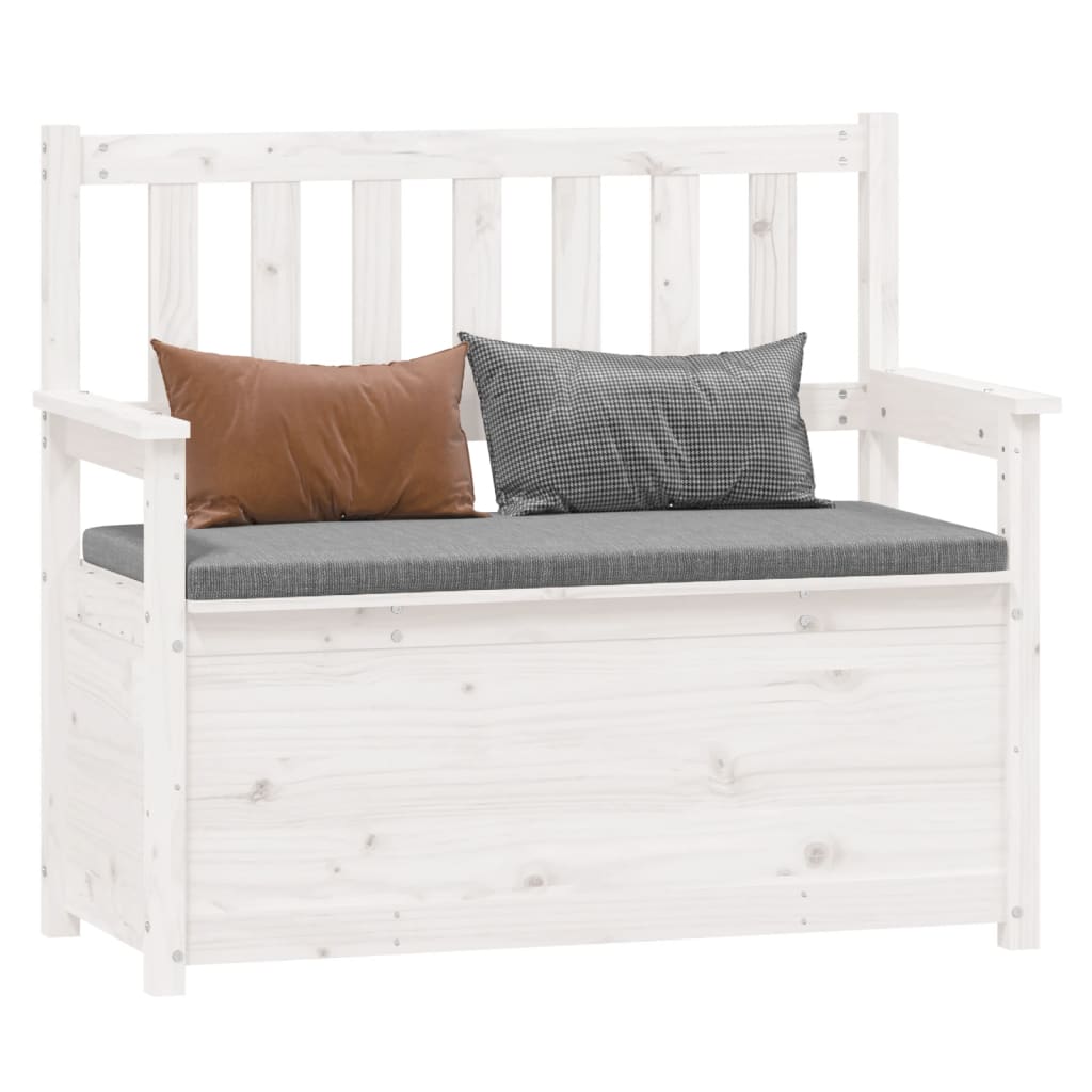 Bankje 112,5x51,5x96,5 cm massief grenenhout wit is nu te koop bij PeponiXL, paradijselijk wonen!