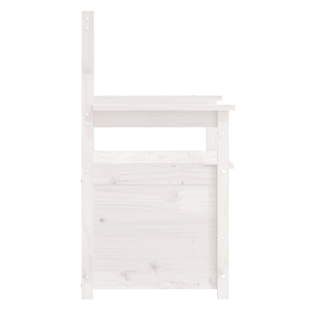 Bankje 112,5x51,5x96,5 cm massief grenenhout wit is nu te koop bij PeponiXL, paradijselijk wonen!