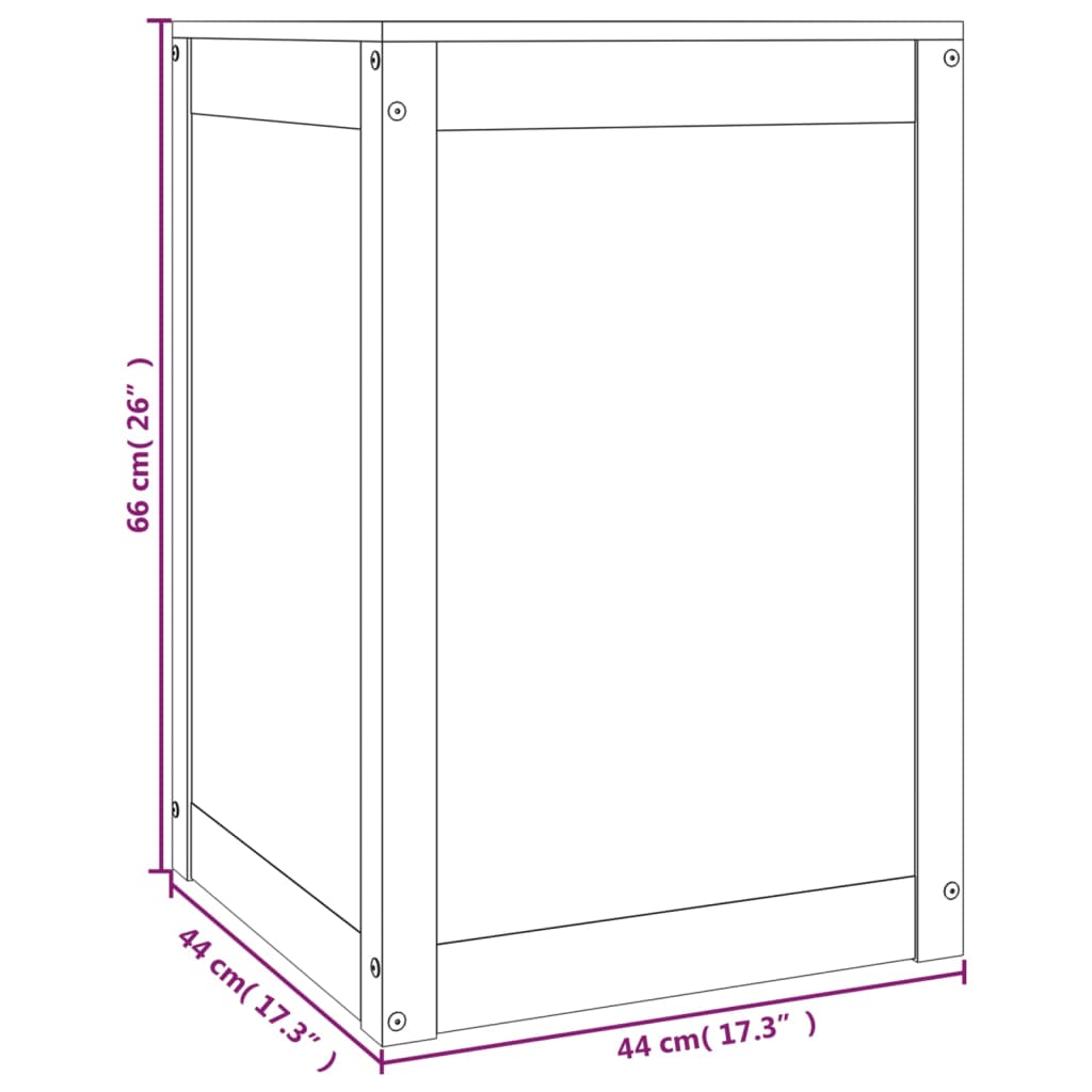 Wasmand 44x44x66 cm massief grenenhout is nu te koop bij PeponiXL, paradijselijk wonen!