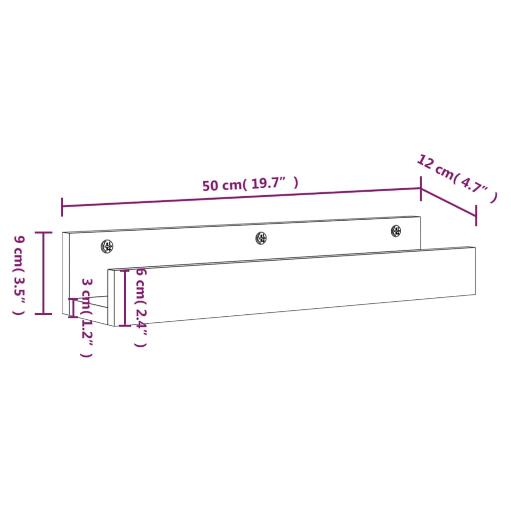 Wandschappen 2 st 50x12x9 cm massief grenenhout is nu te koop bij PeponiXL, paradijselijk wonen!