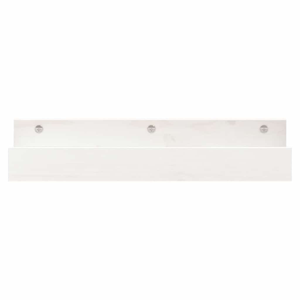 Wandschappen 2 st 50x12x9 cm massief grenenhout wit is nu te koop bij PeponiXL, paradijselijk wonen!