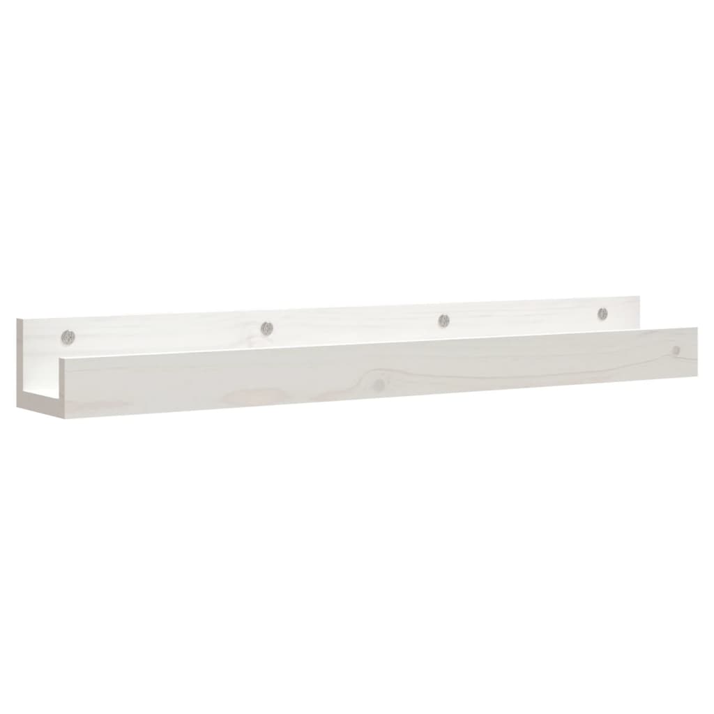 Wandschappen 2 st 80x12x9 cm massief grenenhout wit is nu te koop bij PeponiXL, paradijselijk wonen!