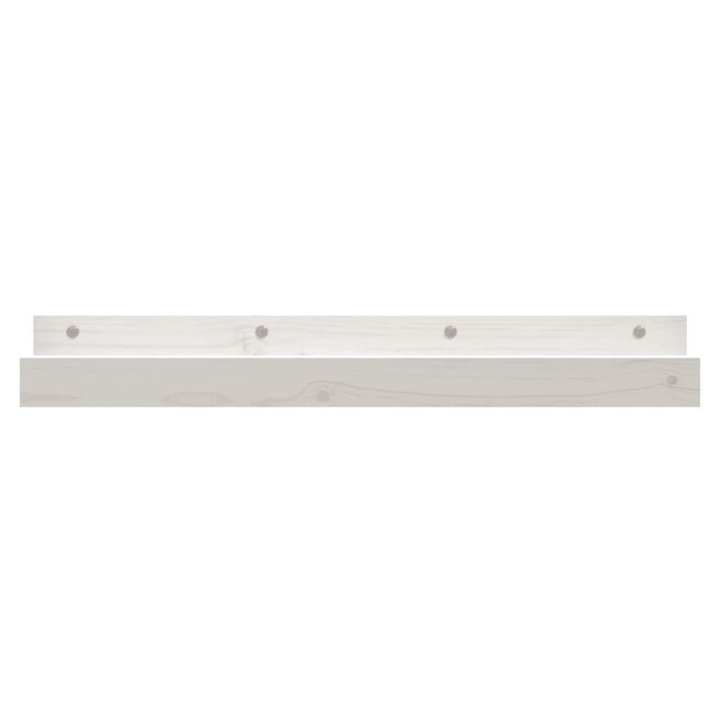 Wandschappen 2 st 80x12x9 cm massief grenenhout wit is nu te koop bij PeponiXL, paradijselijk wonen!